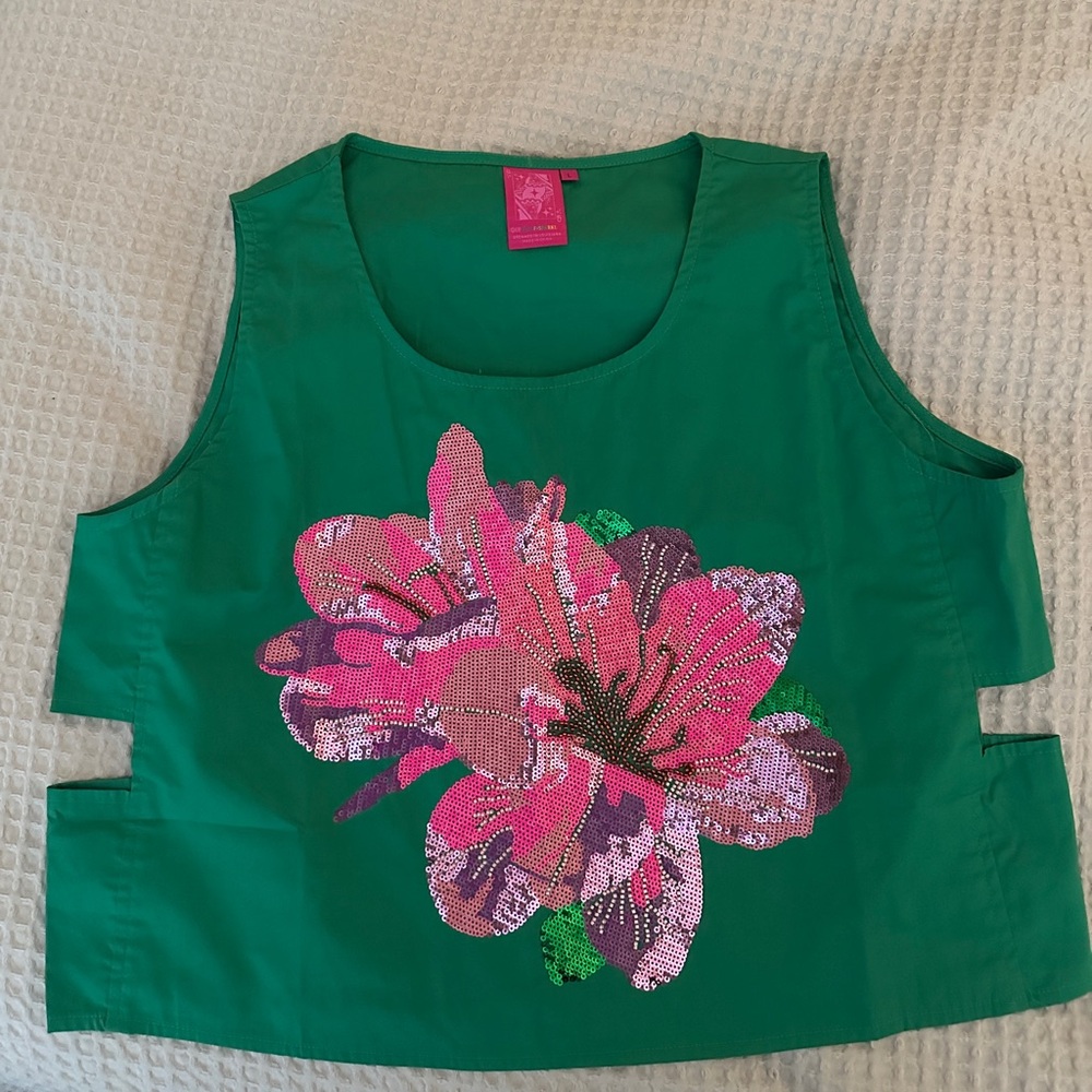 Queen of Sparkles Green Masters Azalea Tank - Size L, Never worn!